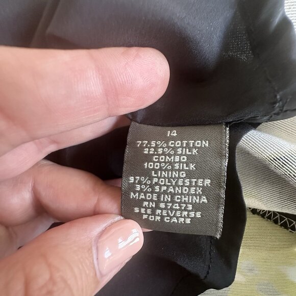 Ann Taylor Cocktail Mini Dress Womens Sz 14 White Floral Garden Party Fairy Chic - Picture 13 of 14